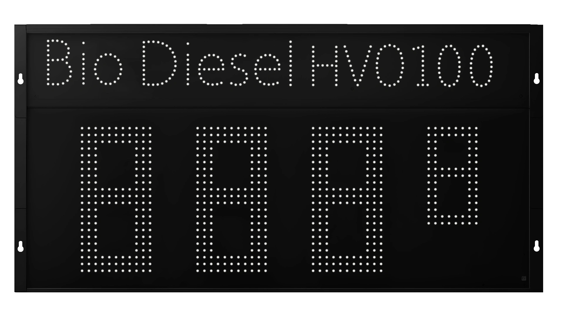 Biodiesel Preisanzeige visuell für Tankstelle